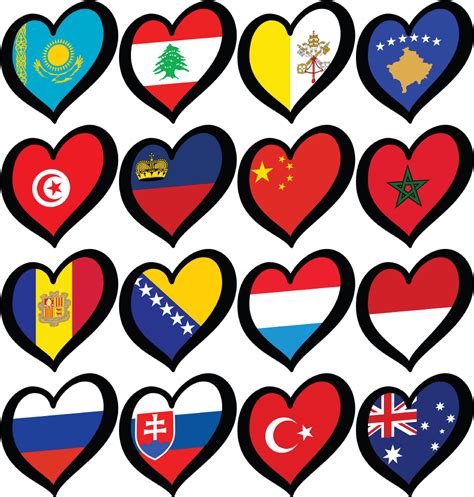Printable Eurovision Flags